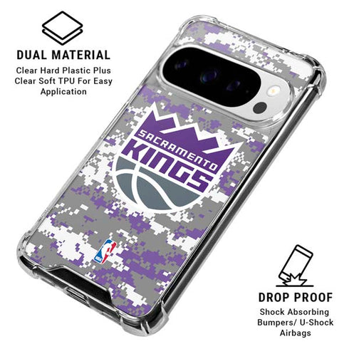 NBA Sacramento Kings Purple Digi Camo Google Pixel 10 Pro XL Clear Case