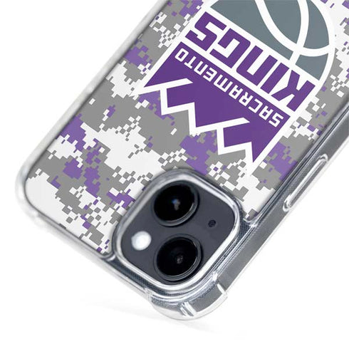NBA Sacramento Kings Purple Digi Camo iPhone 14 MagSafe Case