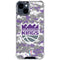 NBA Sacramento Kings Purple Digi Camo iPhone 15 Clear Case