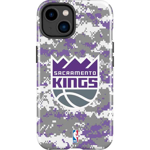 NBA Sacramento Kings Purple Digi Camo iPhone 15 Impact Case