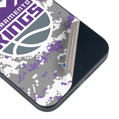 NBA Sacramento Kings Purple Digi Camo iPhone 15 Skin