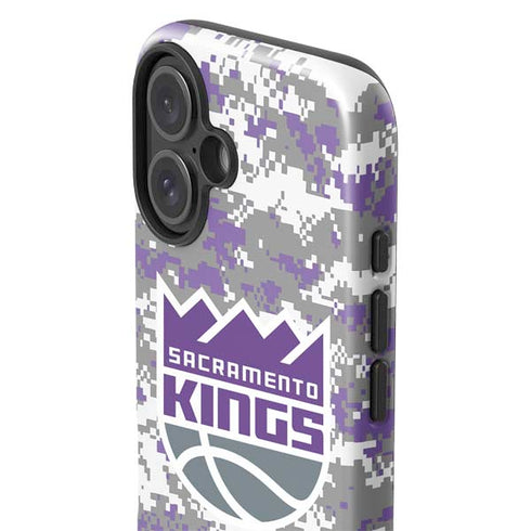 NBA Sacramento Kings Purple Digi Camo iPhone 16 Impact Case