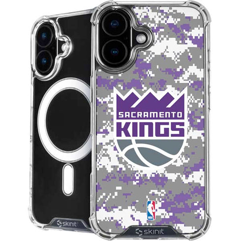 NBA Sacramento Kings Purple Digi Camo iPhone 16 Plus MagSafe Case