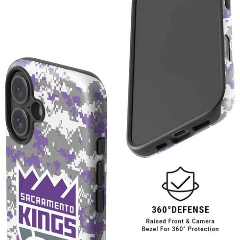 NBA Sacramento Kings Purple Digi Camo iPhone 16 Plus Magsafe Impact Case
