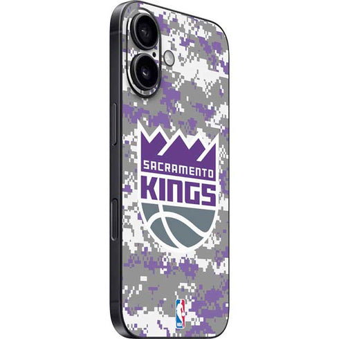 NBA Sacramento Kings Purple Digi Camo iPhone 16 Plus Skin
