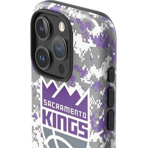 NBA Sacramento Kings Purple Digi Camo iPhone 16 Pro Impact Case