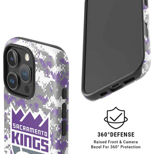 NBA Sacramento Kings Purple Digi Camo iPhone 16 Pro Magsafe Impact Case
