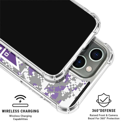 NBA Sacramento Kings Purple Digi Camo iPhone 16 Pro Max Clear Case