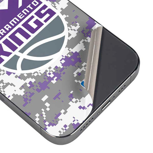 NBA Sacramento Kings Purple Digi Camo iPhone 16 Pro Skin