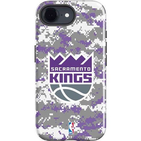 NBA Sacramento Kings Purple Digi Camo iPhone 16e Impact Case