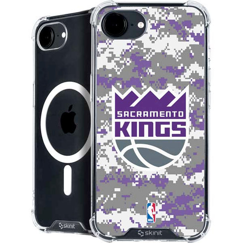 NBA Sacramento Kings Purple Digi Camo iPhone 16e MagSafe Case