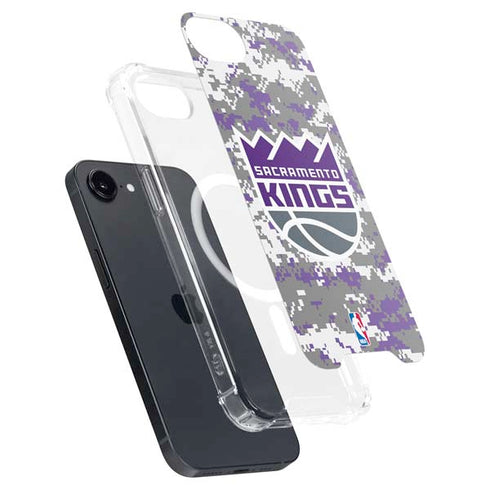 NBA Sacramento Kings Purple Digi Camo iPhone 16e MagSafe Case
