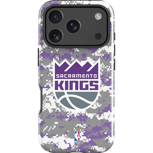 NBA Sacramento Kings Purple Digi Camo iPhone 18 Pro Impact Case