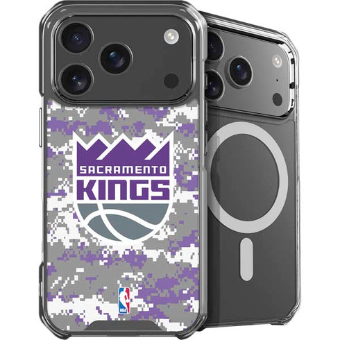 NBA Sacramento Kings Purple Digi Camo iPhone 18 Pro Max MagSafe Case