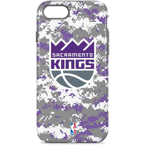 NBA Sacramento Kings Purple Digi Camo iPhone Cases