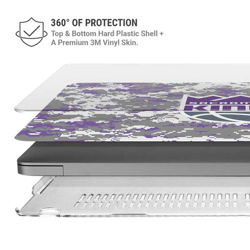 NBA Sacramento Kings Purple Digi Camo MacBook Cases