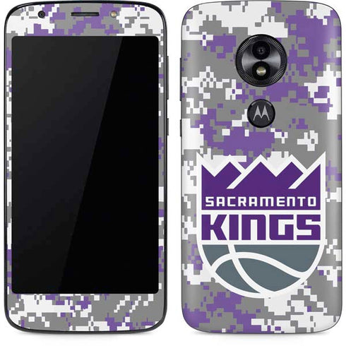 NBA Sacramento Kings Purple Digi Camo Moto E5 Play Skin