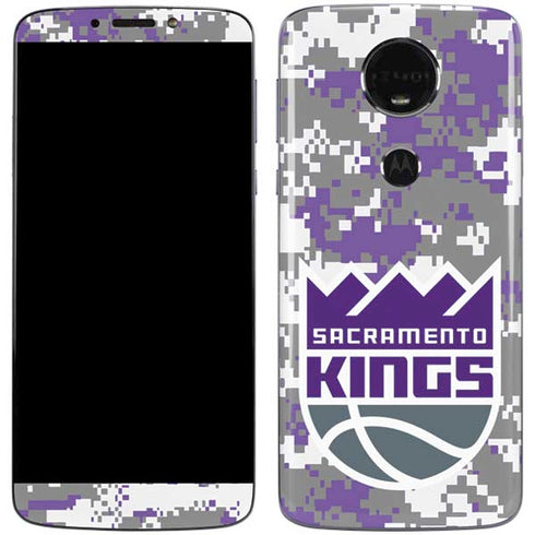 NBA Sacramento Kings Purple Digi Camo Moto E5 Plus Skin