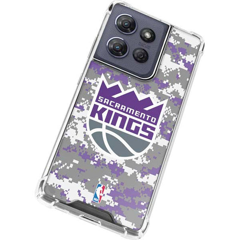NBA Sacramento Kings Purple Digi Camo Moto G 5G (2025) Clear Case