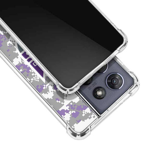 NBA Sacramento Kings Purple Digi Camo Moto G 5G (2025) Clear Case
