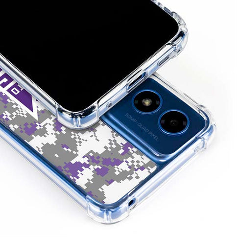 NBA Sacramento Kings Purple Digi Camo Moto G 5G (2024) Clear Case