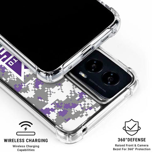 NBA Sacramento Kings Purple Digi Camo Moto G Power 5G (2024) Clear Case