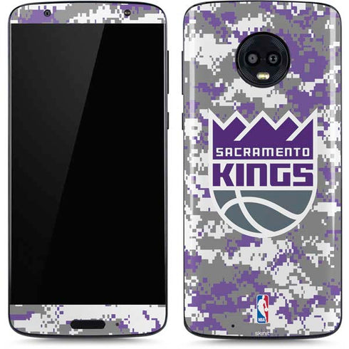 NBA Sacramento Kings Purple Digi Camo Moto G6 Skin