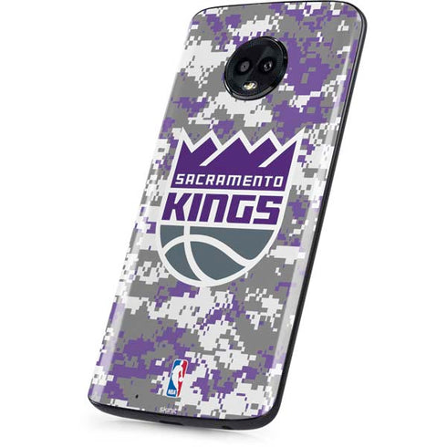 NBA Sacramento Kings Purple Digi Camo Moto G6 Skin