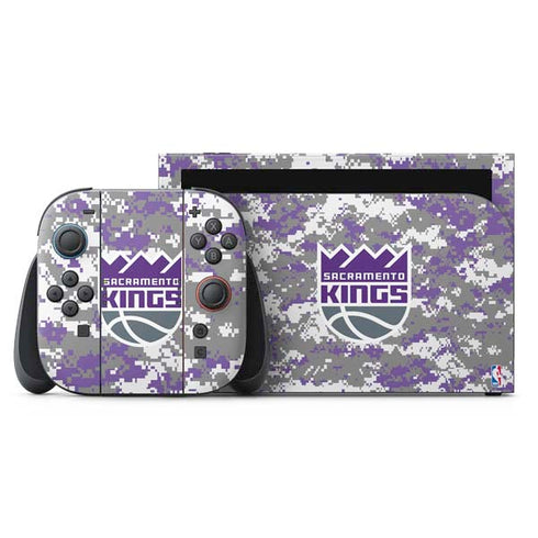 NBA Sacramento Kings Purple Digi Camo Nintendo Skins