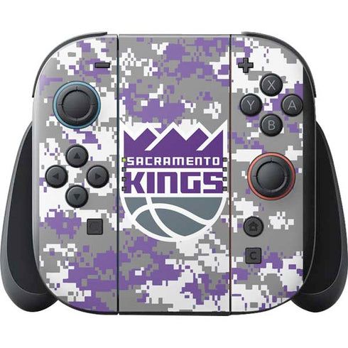 NBA Sacramento Kings Purple Digi Camo Nintendo Switch 2 (2025) with Joy-Con Skin