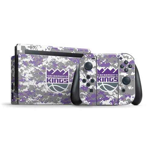 NBA Sacramento Kings Purple Digi Camo Nintendo Skins