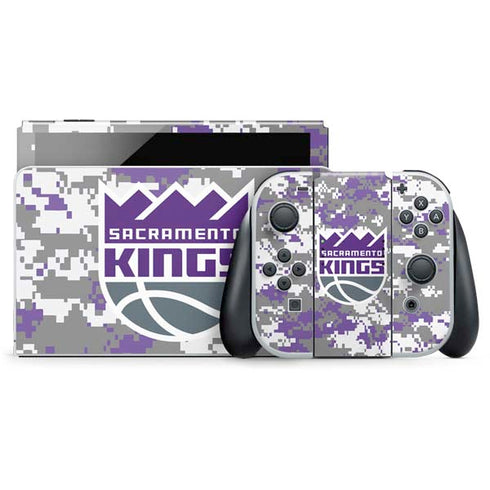 NBA Sacramento Kings Purple Digi Camo Nintendo Skins