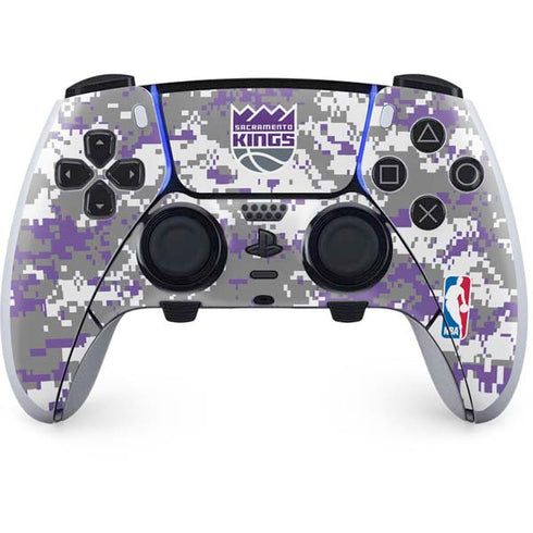 NBA Sacramento Kings Purple Digi Camo PS5 DualSense Edge Pro Controller Skin