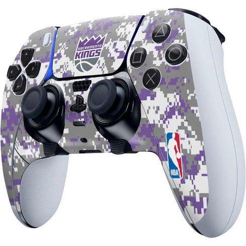 NBA Sacramento Kings Purple Digi Camo PS5 DualSense Edge Pro Controller Skin