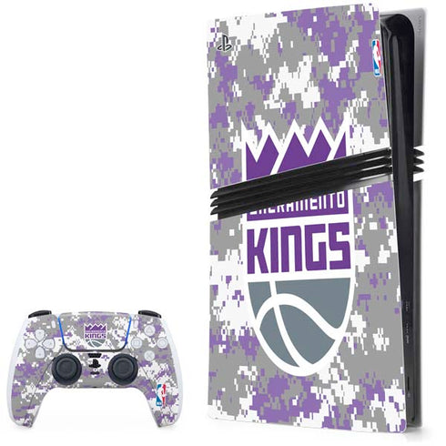 NBA Sacramento Kings Purple Digi Camo PS5 Pro Bundle Skin