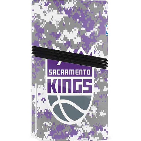 NBA Sacramento Kings Purple Digi Camo PS5 Pro Disk Bundle Skin