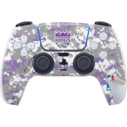 NBA Sacramento Kings Purple Digi Camo PS5 Pro Disk Bundle Skin