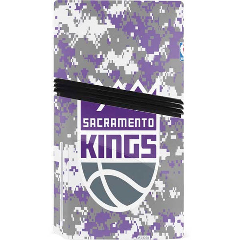NBA Sacramento Kings Purple Digi Camo PS5 Pro Disk Console Skin