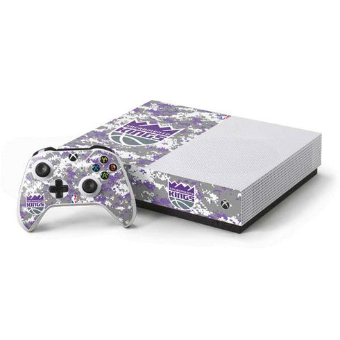 NBA Sacramento Kings Purple Digi Camo Xbox One S All-Digital Edition Bundle Skin