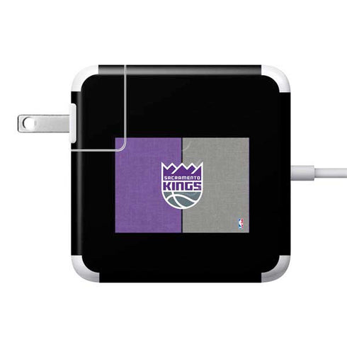 NBA Sacramento Kings Split Canvas 85W Power Adapter (15 and 17 inch MacBook Pro Charger) Skin