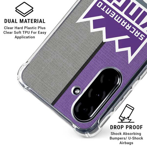 NBA Sacramento Kings Split Canvas Galaxy A36 5G Clear Case