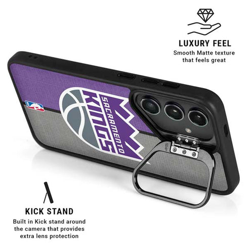 NBA Sacramento Kings Split Canvas Galaxy S25 Ultra Kickstand Case