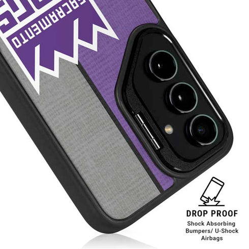 NBA Sacramento Kings Split Canvas Galaxy S25 Ultra Kickstand Case