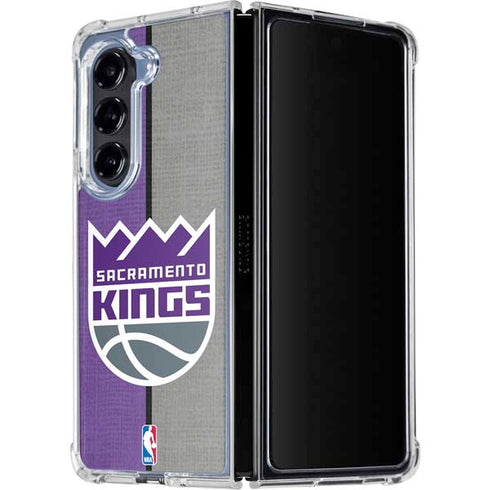 NBA Sacramento Kings Split Canvas Galaxy Z Fold5 5G Clear Case