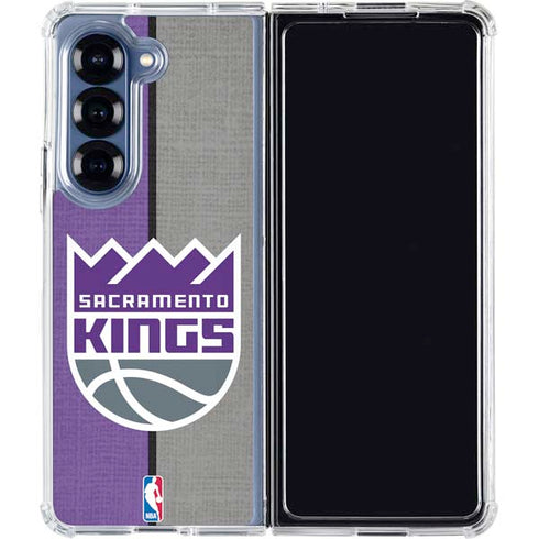 NBA Sacramento Kings Split Canvas Galaxy Z Fold6 Clear Case
