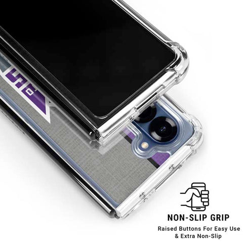 NBA Sacramento Kings Split Canvas Galaxy Z Fold6 Clear Case