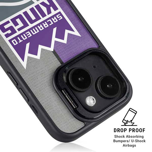 NBA Sacramento Kings Split Canvas iPhone 15 Kickstand Case