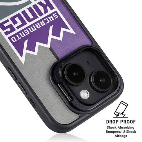 NBA Sacramento Kings Split Canvas iPhone 15 Plus Kickstand Case