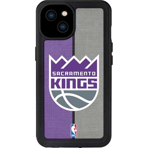NBA Sacramento Kings Split Canvas iPhone 15 Plus Waterproof Case