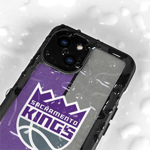 NBA Sacramento Kings Split Canvas iPhone 15 Plus Waterproof Case